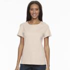 Women's Croft & Barrow&reg; Essential Crewneck Tee, Size: Large, Lt Beige