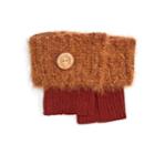 Women's Muk Luks Fuzzy Knit Boot Toppers, Brown