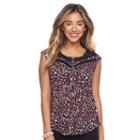 Juniors' Candie's&reg; Floral Top, Teens, Size: Xl, Red