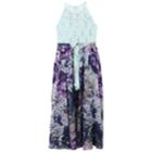 Girls 7-16 Speechless Lace Bodice Floral Walk-through Maxi Romper, Size: 12, Turquoise/blue (turq/aqua)