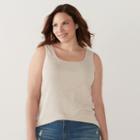 Plus Size Sonoma Goods For Life&trade; Layering Tank, Women's, Size: 2xl, Lt Beige