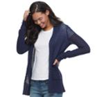 Juniors' So&reg; Boyfriend Cardigan, Teens, Size: Xs, Blue