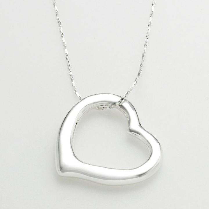 So Silver-tone Heart Pendant, Women's, Grey