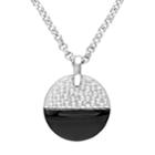 Stella Grace V19.69 Italia Two Tone Sterling Silver Moonlight Necklace, Women's, Size: 16, Grey