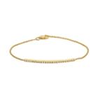 Sophie Miller 14k Gold Over Silver Cubic Zirconia Bar Link Bracelet, Women's, Size: 7, White