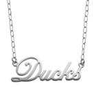Fiora Sterling Silver Oregon Ducks Necklace, Women's, Size: 16, Grey