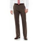 Big & Tall Van Heusen Ultimate Traveler Melange Straight Fit Flat Front Dress Pants, Men's, Size: 48x32, Beige Oth