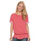 Women's Croft & Barrow&reg; Peplum Top, Size: Xl, Brt Red