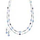 Bead Long Multistrand Necklace & Drop Earring Set, Women's, Ovrfl Oth
