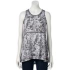 Women's Lc Lauren Conrad Print Tunic Tank, Size: Small, Black