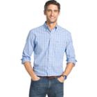 Men's Izod Classic-fit Windowpane Button-down Shirt, Size: Small, Blue Other