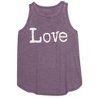 Girls 7-16 Harper & Elliott Keyhole Graphic Tank Top, Girl's, Size: Medium, Drk Purple