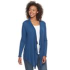 Juniors' So&reg; Waterfall Open-front Cardigan, Teens, Size: Xl, Blue