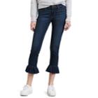 Women's Levi's 711 Styled Detail Ruffle Mid-rise Crop Jeans, Size: 30(us 10)m, Light Blue