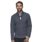 Men's Croft & Barrow&reg; True Comfort Classic-fit Full-zip Sweater, Size: Large, Dark Blue