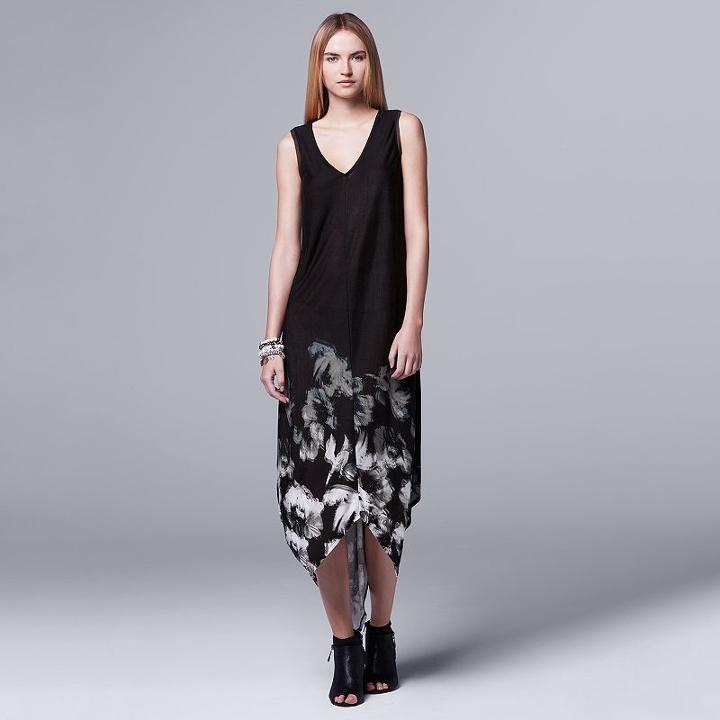 Women's Simply Vera Vera Wang Floral Maxi Dress, Size: Small, Oxford