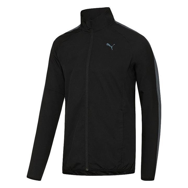 Men's Puma Full-zip Woven Jacket, Size: Large, Black