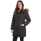 Women's Fleet Street Hooded Chevron Puffer Down Coat, Size: Xl, Black