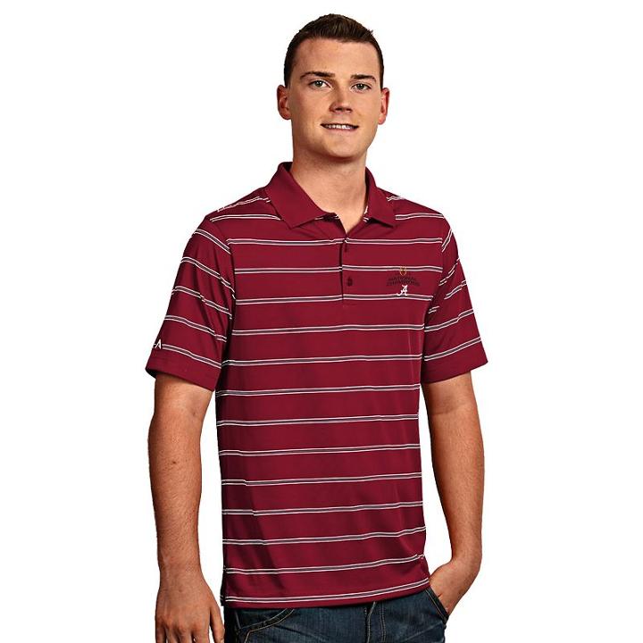 Men's Antigua Alabama Crimson Tide 2015 National Champions Deluxe Polo, Size: Large, Red