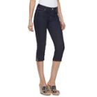 Women's Jennifer Lopez Vented Capri Jeans, Size: 18, Dark Blue