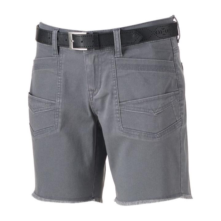 Juniors' Unionbay Belted Twill Bermuda Shorts, Girl's, Size: 5, Light Grey