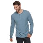 Men's Sonoma Goods For Life&trade; Double-knit Henley Tee, Size: Xxl, Dark Blue