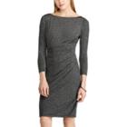 Women's Chaps Pleated Sheath Dress, Size: Medium, Med Grey
