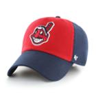 Men's '47 Brand Cleveland Indians Colorblock Cap, Blue (navy)