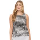 Women's Izod Eyelet Embroidered Tank, Size: Xl, Black