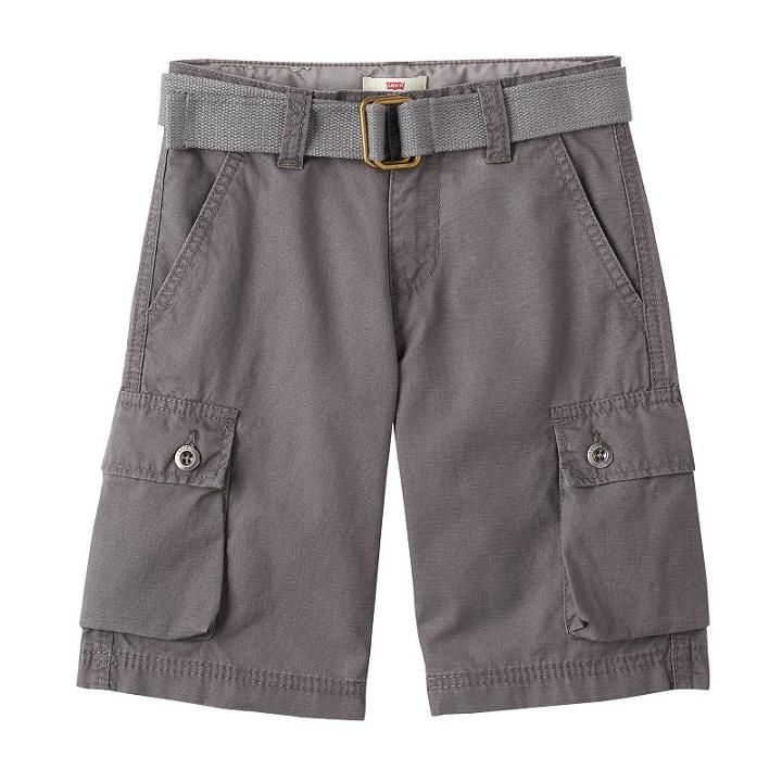 Boys 4-7x Levi's Belted Rip-stop Cargo Shorts, Boy's, Size: 7x, Med Grey