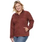 Plus Size Sonoma Goods For Life&trade; Utility Jacket, Women's, Size: 1xl, Red/coppr (rust/coppr)