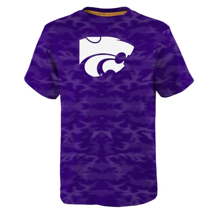 Boys 8-20 Kansas State Wildcats Vector Dri-tek Tee, Size: L 14-16, Purple