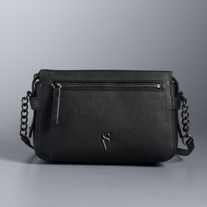 Simply Vera Vera Wang Sintra Crossbody Bag, Women's, Black