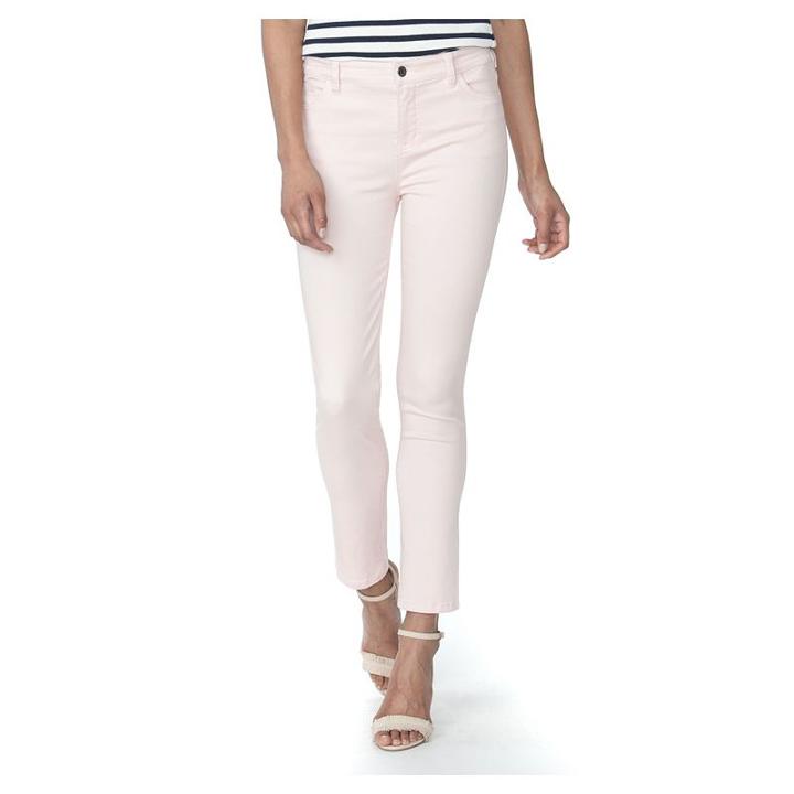 Petite Chaps Crop Skinny Jeans, Women's, Size: 8 Petite, Pink