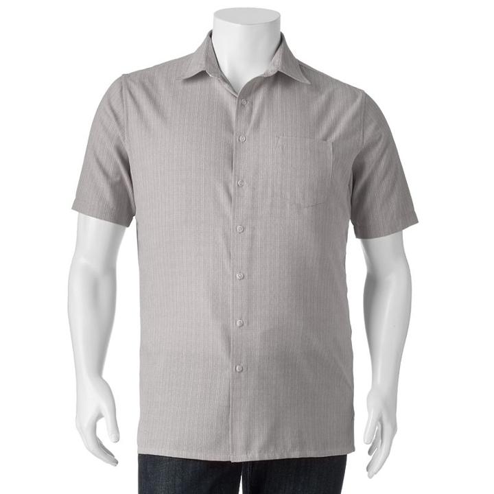 Big & Tall Croft & Barrow&reg; Classic-fit Easy-care Microfiber Button-down Shirt, Men's, Size: Xl Tall, Dark Grey