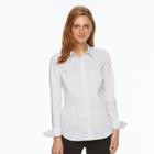 Women's Apt. 9® Essential Wrinkle-resistant Shirt, Size: 14, White