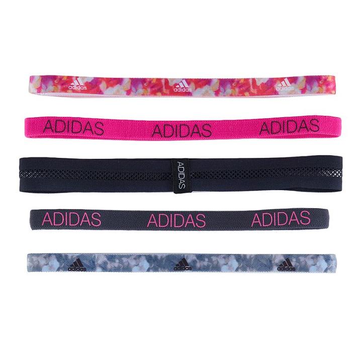 Women's Adidas Creator Plus 5-pk. Abstract & Solid Headband Set, Brt Pink
