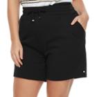 Plus Size Croft & Barrow&reg; Knit Berumda Shorts, Women's, Size: 3xl, Black
