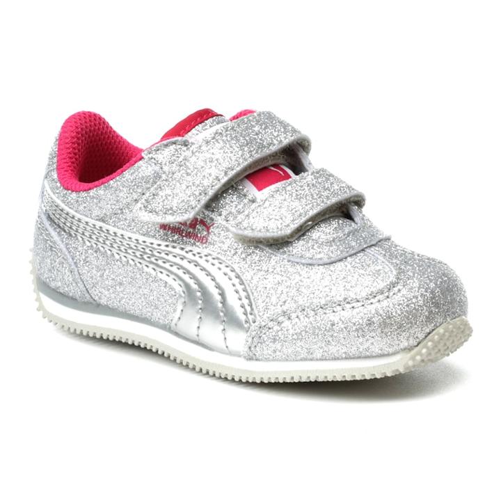 Puma Steeple Glitz Glam V Toddler Girls' Shoes, Size: 8 T, Grey