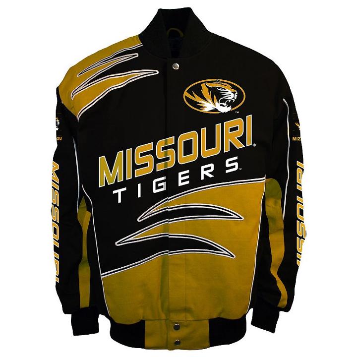 Men's Franchise Club Missouri Tigers Shred Twill Jacket, Size: Xxl, Black