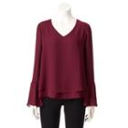 Women's Lc Lauren Conrad Layered Top, Size: Xl, Red