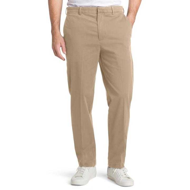 Men's Izod Straight-fit Premium Stretch Chino Pants, Size: 34x32, Med Beige