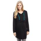Maternity Oh Baby By Motherhood&trade; French Terry Hoodie, Women's, Size: Small, Black