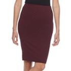 Women's Double Click Textured Midi Skirt, Size: Small, Dark Red