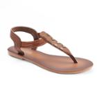 Mudd&reg; Women's Triangle Strap Thong Sandals, Size: Large, Brown