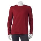 Men's Croft & Barrow&reg; Classic-fit Ribbed Crewneck Sweater, Size: Xl, Red