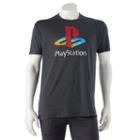 Men's Distressed Playstation Tee, Size: Xl, Grey (charcoal)