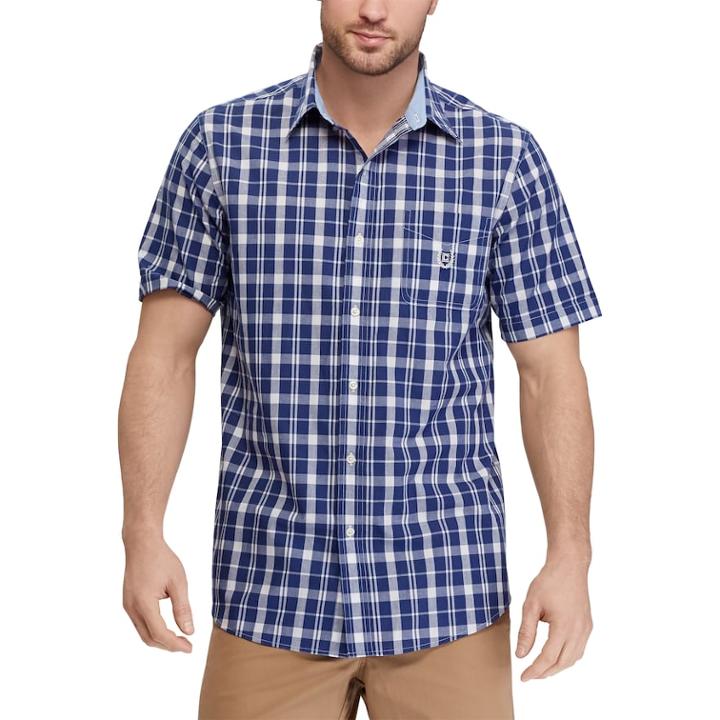 Men's Chaps Classic-fit Easy-care Button-down Shirt, Size: Xxl, Blue (navy)