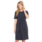 Women's Izod Striped Twist-front Dress, Size: Small, Black