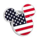 Disney's Mickey Mouse Head American Flag Lapel Pin, Men's, Multicolor